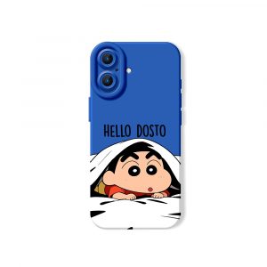 Hello Dosto Cartoon Peek Silicone Case for Apple iPhone Series
