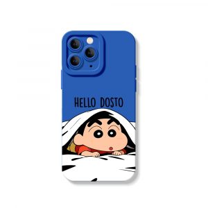 Hello Dosto Cartoon Peek Silicone Case for Apple iPhone Series
