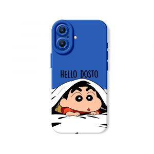 Hello Dosto Cartoon Peek Silicone Case for Apple iPhone Series