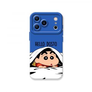 Hello Dosto Cartoon Peek Silicone Case for Apple iPhone Series