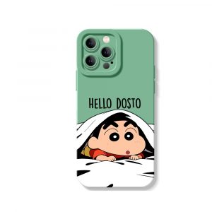 Hello Dosto Cartoon Peek Silicone Case for Apple iPhone Series