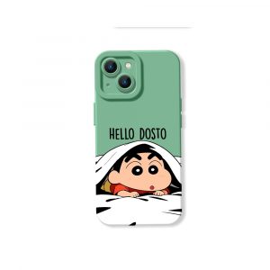 Hello Dosto Cartoon Peek Silicone Case for Apple iPhone Series