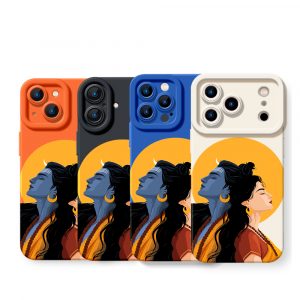 Vibrant Divine Silhouette Silicone Case for Apple iPhone Series
