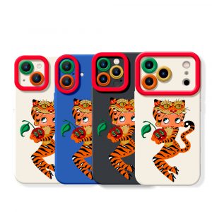 Mystical Tiger Charm Silicone Case for Apple iPhone Series