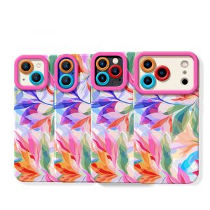 Vibrant Floral Mosaic Silicone Case for Apple iPhone Series