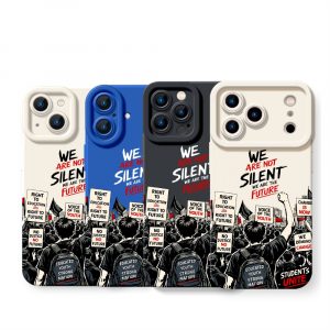 Bold Voices Unite: Empowerment Collection Silicone Case for Apple iPhone Series