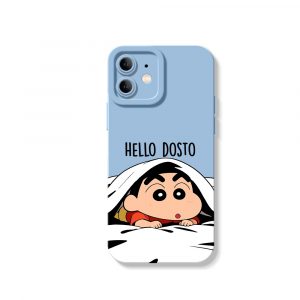 Hello Dosto Cartoon Peek Silicone Case for Apple iPhone Series