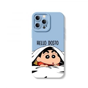 Hello Dosto Cartoon Peek Silicone Case for Apple iPhone Series
