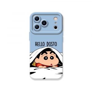 Hello Dosto Cartoon Peek Silicone Case for Apple iPhone Series