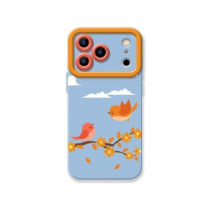 Chirpy Joy Bird Blossom Silicone Case for Apple iPhone Series