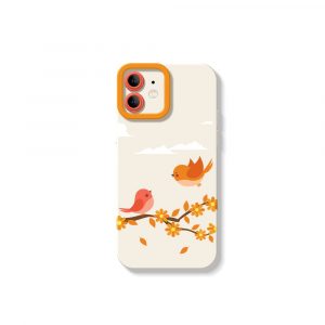 Chirpy Joy Bird Blossom Silicone Case for Apple iPhone Series