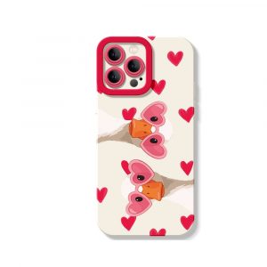 Quirky Love Goose Silicone Case for Apple iPhone Series