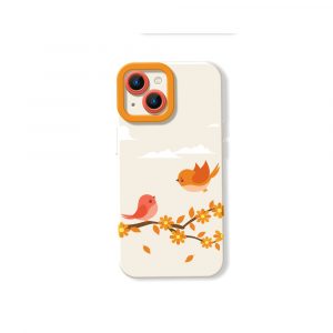 Chirpy Joy Bird Blossom Silicone Case for Apple iPhone Series