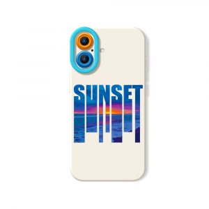 Vibrant Ocean Sunset Silicone Case for Apple iPhone Series