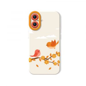 Chirpy Joy Bird Blossom Silicone Case for Apple iPhone Series