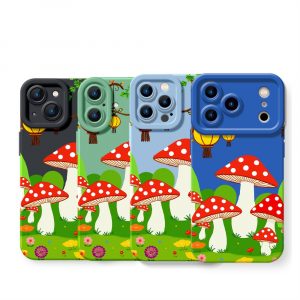 Enchanted Forest Mushrooms Silicone Case for Apple iPhone Series