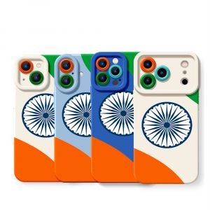 Patriotic Tricolor Emblem Silicone Case for Apple iPhone Series