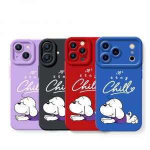 Stay Chill Pup Silicone Case for Apple iPhone Series