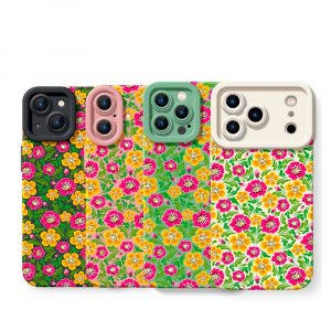Vibrant Floral Fiesta Silicone Case for Apple iPhone Series
