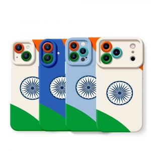 Patriotic Tricolor Emblem Silicone Case for Apple iPhone Series