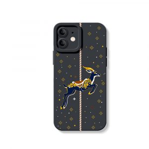 Starry Night Carousel Deer Silicone Case for Apple iPhone Series