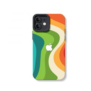 Retro Wave Vibrant Flow Silicone Case for Apple iPhone Series