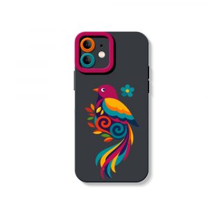 Vibrant Feathered Fantasy Silicone Case for Apple iPhone Series