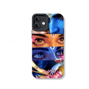 Enchanting Portraits Vibrant Artistry Silicone Case for Apple iPhone Series