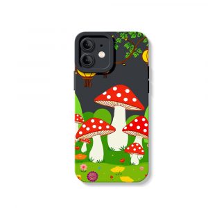 Enchanted Forest Mushrooms Silicone Case for Apple iPhone Series