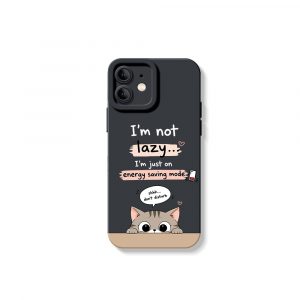 Energy Saving Cat Vibes Silicone Case for Apple iPhone Series