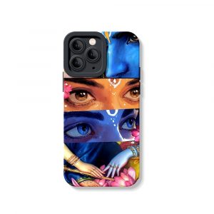 Enchanting Portraits Vibrant Artistry Silicone Case for Apple iPhone Series