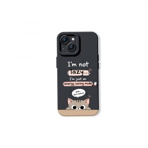 Energy Saving Cat Vibes Silicone Case for Apple iPhone Series