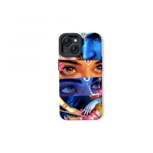 Enchanting Portraits Vibrant Artistry Silicone Case for Apple iPhone Series