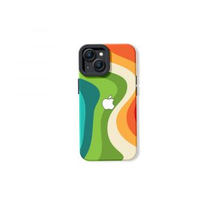 Retro Wave Vibrant Flow Silicone Case for Apple iPhone Series