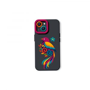 Vibrant Feathered Fantasy Silicone Case for Apple iPhone Series