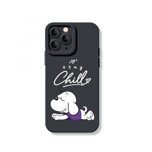 Stay Chill Pup Silicone Case for Apple iPhone Series