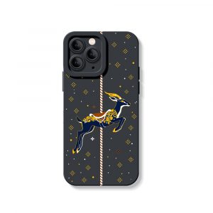 Starry Night Carousel Deer Silicone Case for Apple iPhone Series