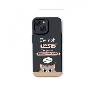 Energy Saving Cat Vibes Silicone Case for Apple iPhone Series