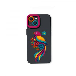 Vibrant Feathered Fantasy Silicone Case for Apple iPhone Series