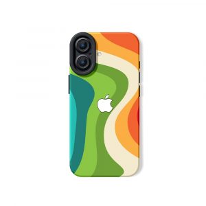 Retro Wave Vibrant Flow Silicone Case for Apple iPhone Series