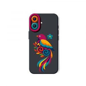 Vibrant Feathered Fantasy Silicone Case for Apple iPhone Series
