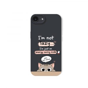 Energy Saving Cat Vibes Silicone Case for Apple iPhone Series