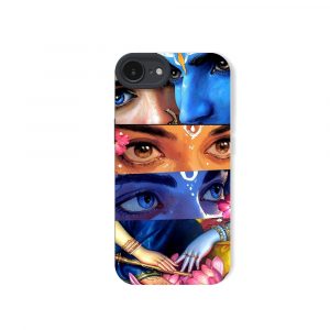 Enchanting Portraits Vibrant Artistry Silicone Case for Apple iPhone Series