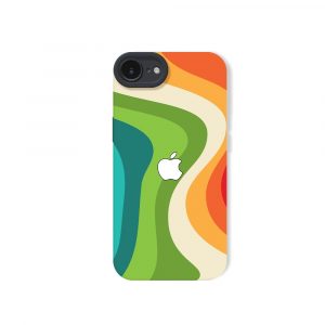 Retro Wave Vibrant Flow Silicone Case for Apple iPhone Series
