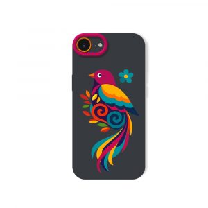 Vibrant Feathered Fantasy Silicone Case for Apple iPhone Series