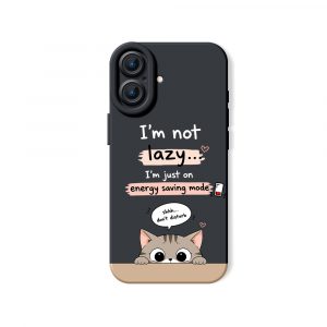 Energy Saving Cat Vibes Silicone Case for Apple iPhone Series