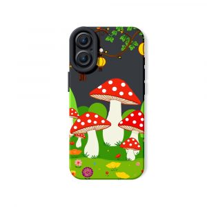Enchanted Forest Mushrooms Silicone Case for Apple iPhone Series