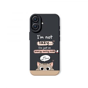 Energy Saving Cat Vibes Silicone Case for Apple iPhone Series