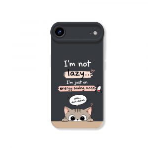 Energy Saving Cat Vibes Silicone Case for Apple iPhone Series