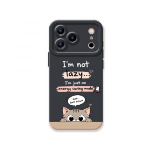 Energy Saving Cat Vibes Silicone Case for Apple iPhone Series